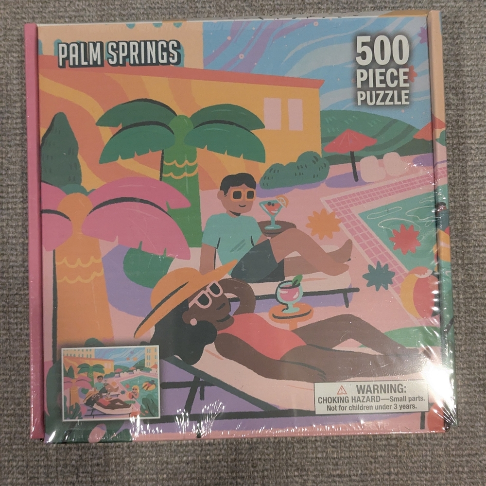Palm Springs 500 Piece Jigsaw Puzzle | De Bored Puzzles | Modern Art NIB
